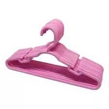 Cabide Infantil Plástico Reforçado Colorido 8mm -50 Unidades Cor Rosa Tamanho Un