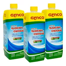 Kit Com 3 Algicida De Choque 1 Litro Cada - Genco