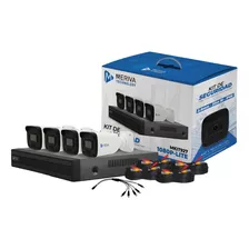 Kit Seguridad Cctv 4 Cámaras Metálicas + Dvr Mkit927 Meriva