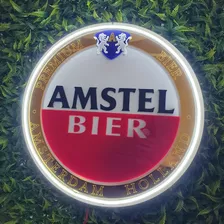 Painel Neon Amstel 45cm C/ Controle