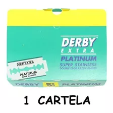 Lâmina Barbear Derby Extra Platinum 1 Cartela (50 Unid)