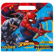 Livro De Colorir Maleta Homem Aranha C/ 68 Adesivos Tilibra