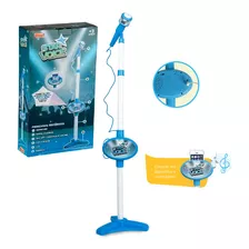 Microfone P/ Criança C/ Pedestal Mp3 Rosa Ou Azul Zoop Toys
