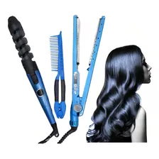 Kit De Plancha Alaciadora 450° +tenaza Rizadora Cabello