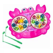 Juego De Pesca Iman Juguete Giratorio Infantil Fucsia