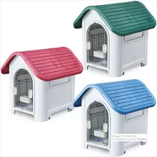 Casa Para Perro | Puerta Metálica Tipo Corral | Largo 74cm