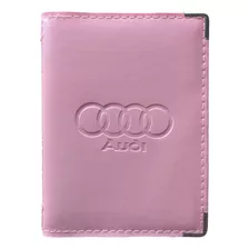 Capa Porta Documentos Proprietário Do Veiculo Audi Rosa