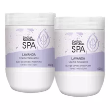  2un Creme Massagem Relaxante Spa Lavanda 650g Dagua Natural