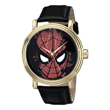 Reloj Hombre Marvel W001769 Cuarzo Pulso Negro En Cuero