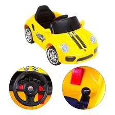 Carro Infantil Esporte Luxo Elétrico Amarelo Bang Toys