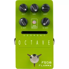 Flamma Octave Fs08 Pedal Octavador Para Guitarra Eléctrica Color Verde