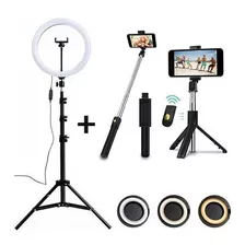 Kit Ring Light 26cm Epau De Selfie Com Tripé Vídeos