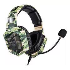 Headset Gamer Profissional Onikuma K8 Camuflado Verde