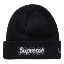 Gorro 100% Original Con El Logotipo De Supreme Box, Negro