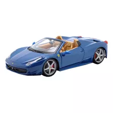 Auto Escala 1/24 Ferrari 458 Spider Azul