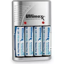 Ultimaxx - Cargador De 4 Puertos Con Pilas Aa