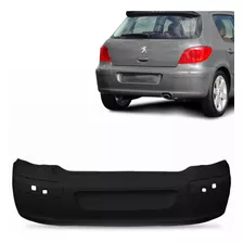 Parachoque Traseiro Peugeot 307 Hatch 2001 A 2006 Preto Liso