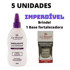 5 Unids - Emoliente P/ Cutículas - Brinde 1 Base La Beauté