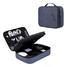 Bolsa Case Organizador Cabos P/ Viagem Camada Dupla Bagsmart Cor Azul