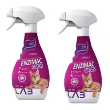 Kit 2 EnziMac Gatos 500ml Eliminador De Odores E Manchas 