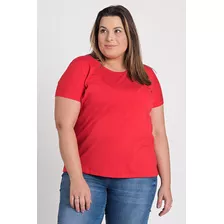 T-shirt Feminina Plus Size Básica - Serena