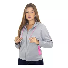 Blusa Helanca Com Capuz E Bolso Facinelli Cinza Claro