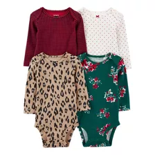 Kit 4 Body Carters Manga Longa Menina