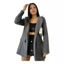 Tapado De Paño Mujer Saco Abrigo Blazer Premium 