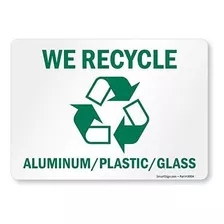  Nos Reciclaje De Aluminio - Plástico - Cristal Etiqueta Po