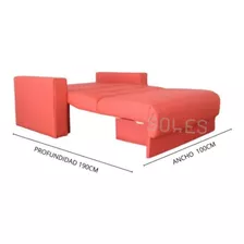 Sillon 2 Cuerpos Sofa Cama Pana Porche/cuerotex + Envio