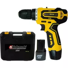 Mine Motosserra A Bateria 25v + Kit Furadeira Parafusadeira Cor Amarelo-preto 110v/220v