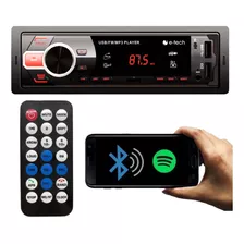 Rádio Automotivo Bluetooth Usb Sd Card 2 Saidas Rca Controle