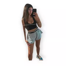 Top Negro Super Elastizado, Básico Para Completar Outfit 