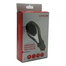 Carregador Veicular Turbo Original C3plus 2 Portas Usb 3.1