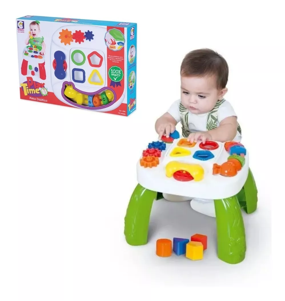 Mesa Didática Infantil Play Time Para Bebê- Cótiplas