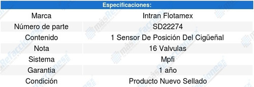 Sensor Cigueal Ckp Ford Focus Zx3 2.0l L4 00/04 Intran Foto 3