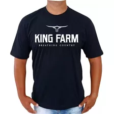 Camiseta Masculinas Texana Country King Farm Texas Algodão