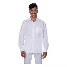 Camisa Social Masculina Branca Manga Longa Elegance