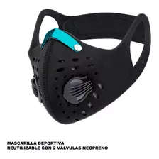 Mascarilla Reutilizable Deportiva Kn95 - Neopreno -2 Válvula