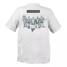 Camiseta Blanca Estampada 100% Algodón, Talla 42, Truper