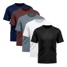 Combo 5 Camisetas Dryfit Academia Anti Suor Cores Sortidas