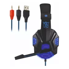 Diadema Gamer Profesional Auriculares Con Micrófono Luz Led