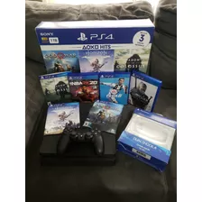 Sony Playstation 4 Slim Cuh-22 1tb Hits Bundle: God Of War/horizon Zero Dawn Complete Edition/shadow Of The Colossus Cor Preto Onyx