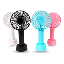 Mini Ventilador Mesa Mão 2 Velocidades Reforçado Vento Forte Cor Da Estrutura Azul Cor Das Pás Preto Diâmetro 10 Frequência 60 Material Das Pás Plástico Quantidade De Pás 3 110v/220v