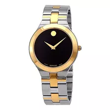 Movado 0607443 Reloj Juro De Dos Tonos Con Esfera Negra Para