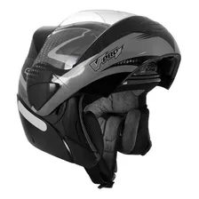 Capacete Escamoteável Pro Tork V-pro Jet 2 Preto E Cinza Cor Preto/cinza Tamanho Do Capacete 60