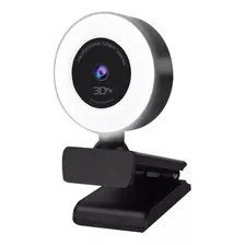 Webcam Led Con Mic 1080p Tripode 3dfx Color Negro