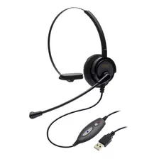 Lote 5pçs Headset Usb Voip C/ Cancelador De Ruído Mod. Dh-60