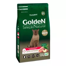 Ração Golden Seleção Natural Gatos Castrados Batata Doce 3kg