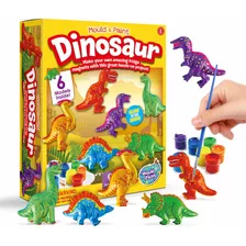 Juguete Educativo Pinta Dinosaurio Arte - Molde Y Pintura